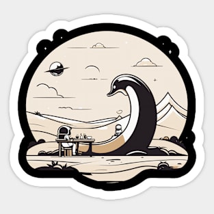 Cosmic Hijinks - Astronaut Space Picnic Sticker